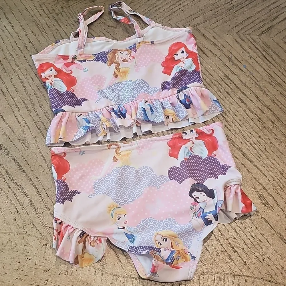 Girls' Princess 2 Piece Swimsuit Size 4-5